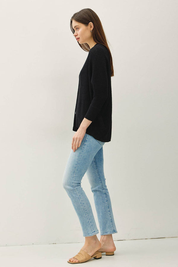 NEW COLOR- DOLMAN SLEEVE OPEN FRONT CARDIGAN-Blue Hand Home