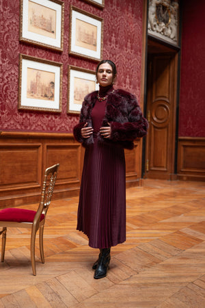 Paula short faux fur jacket - Y168