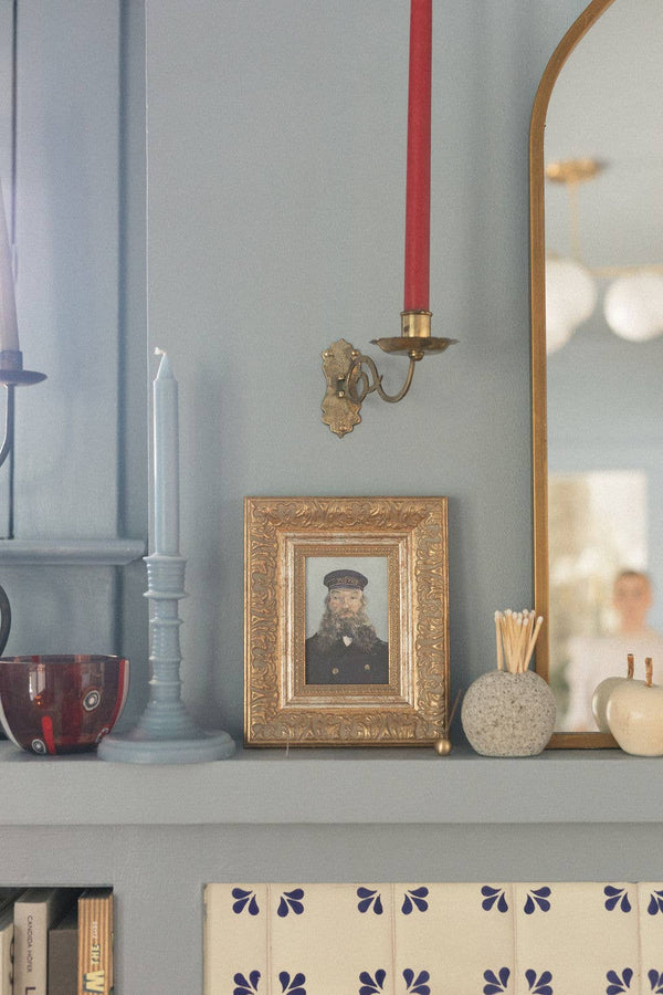 Portrait of a Postman Framed Antique Art-Blue Hand Home