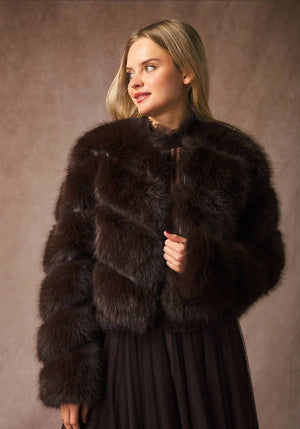Paula short faux fur jacket - Y168