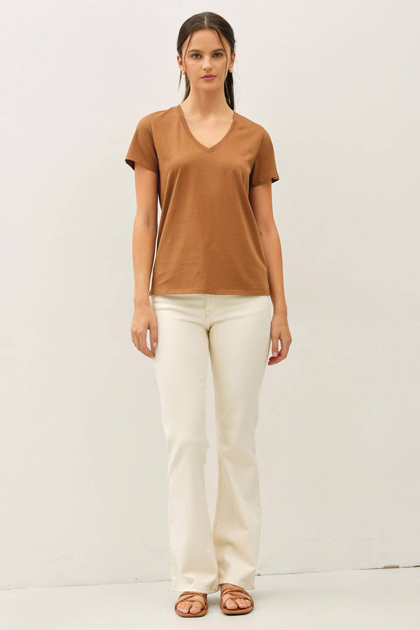Cotton Jersey V-Neck T-Shirts