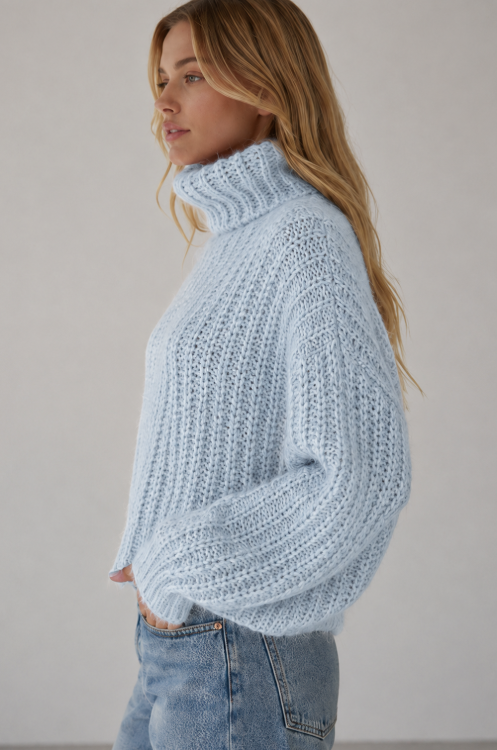 3319ik Cozy Ribbed Turtleneck Sweater