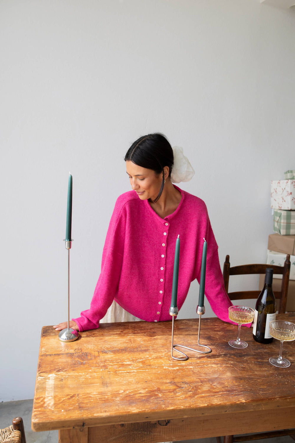 Fuchsia Piper Cardigan-Blue Hand Home