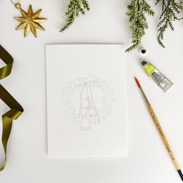 Wreaths paintable notecards-Blue Hand Home