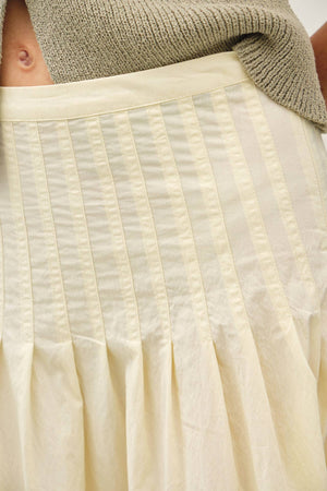 CRISP PLEATED MIDI SKIRT-Blue Hand Home
