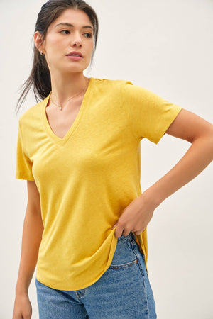 Basic V-Neck Short Sleeve T-Shirt