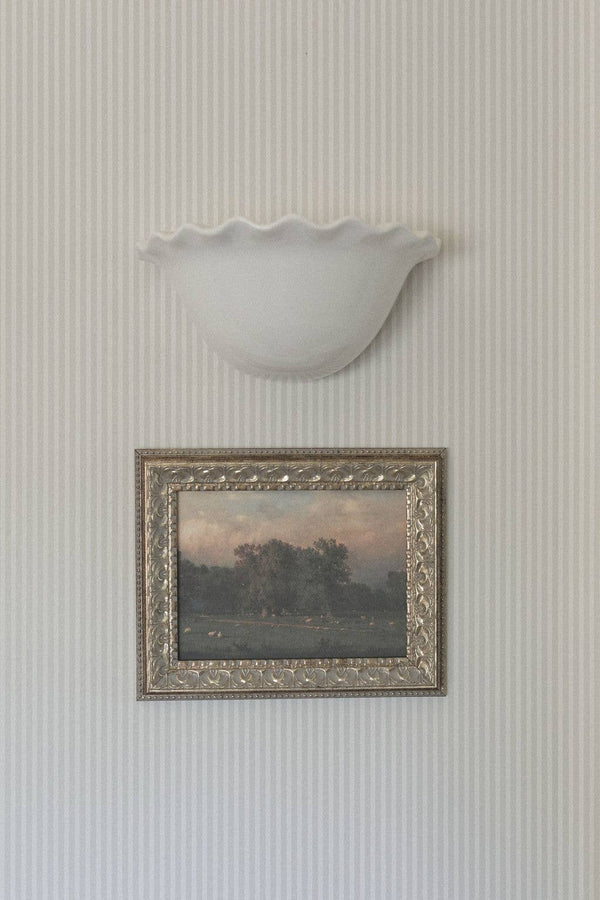 Sheep Farm Framed Antique Art-Blue Hand Home