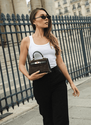 Genuine Suede Handbag With Adjustable Shoulder Strap