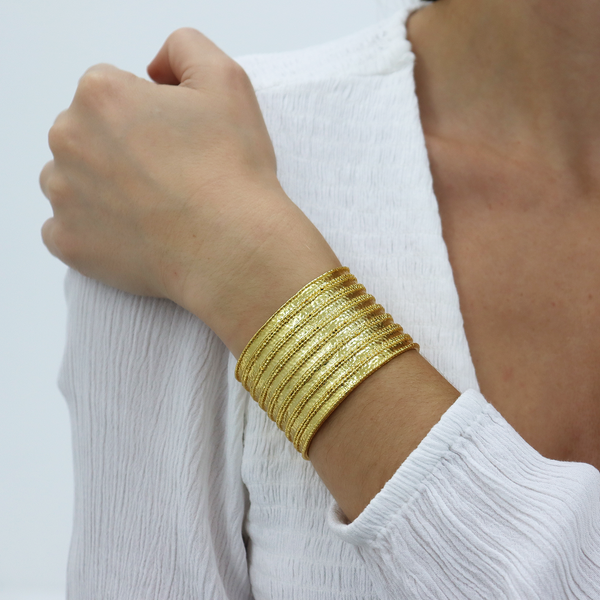 Dotty Cuff Bracelet-Blue Hand Home