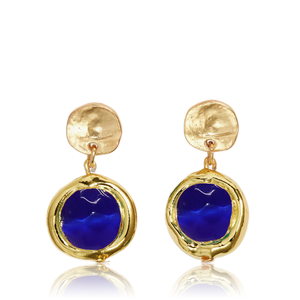Coriandoli Earrings Colorful Beads - 24K Gold Plated