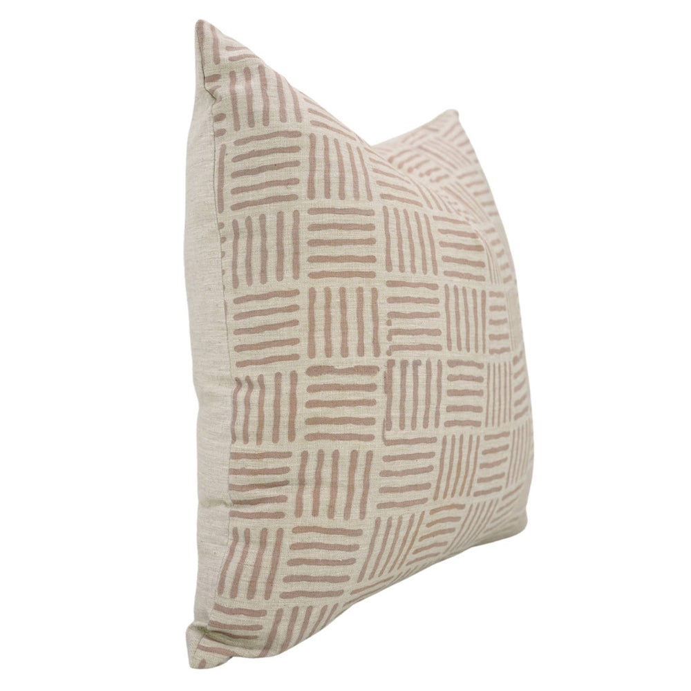 Unique Block Print Linen Blend Cushion Cover - Chaupath-Blue Hand Home