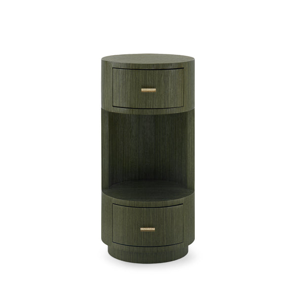 Aaron 2-Drawer End Table-Blue Hand Home