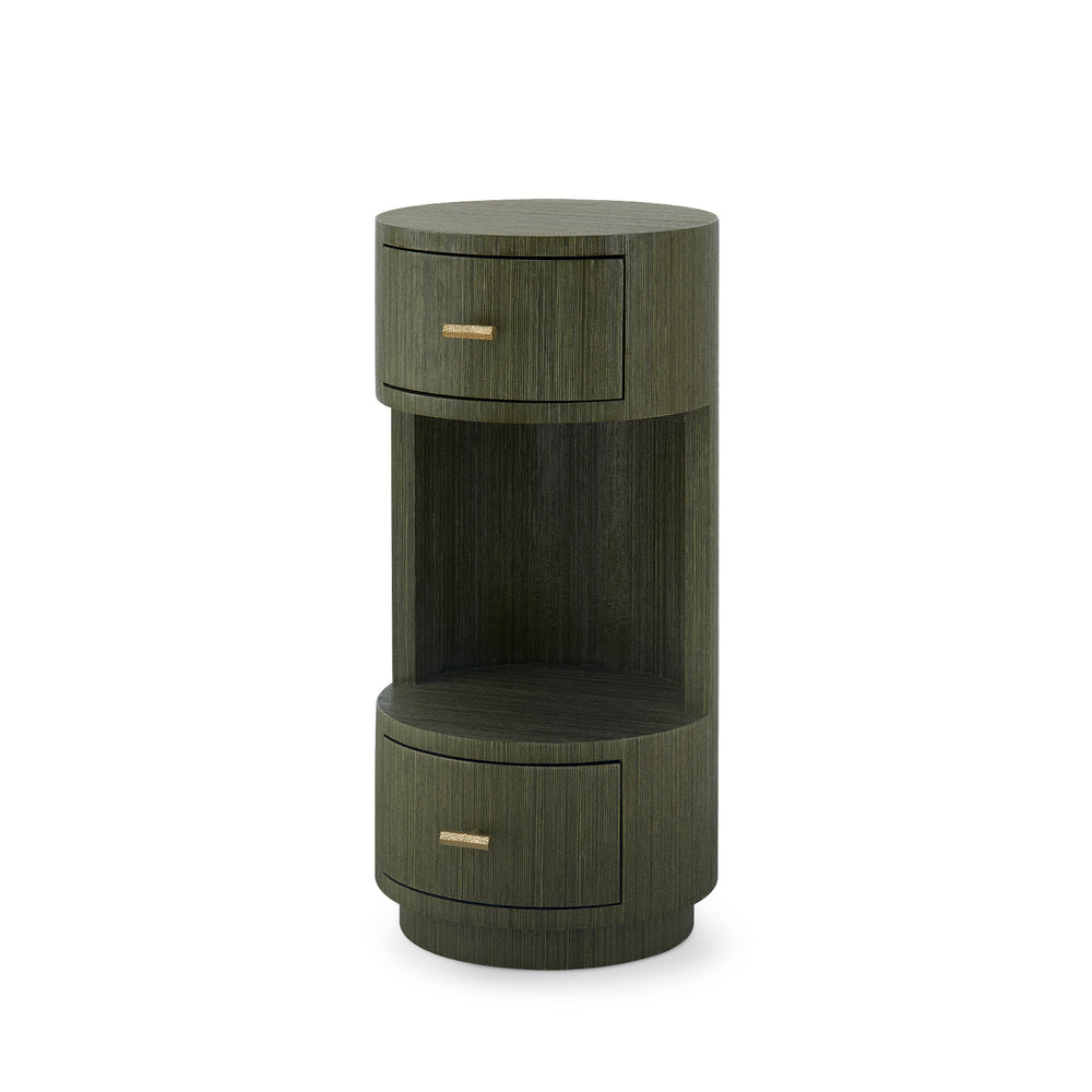 Aaron 2-Drawer End Table-Blue Hand Home