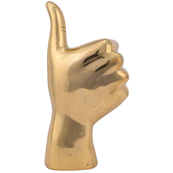 Thumbs Up, Brass-Noir Furniture-Blue Hand Home