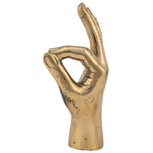 Ok Sign, Brass-Noir Furniture-Blue Hand Home