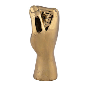 The Solidarity Fist, Brass-Noir Furniture-Blue Hand Home