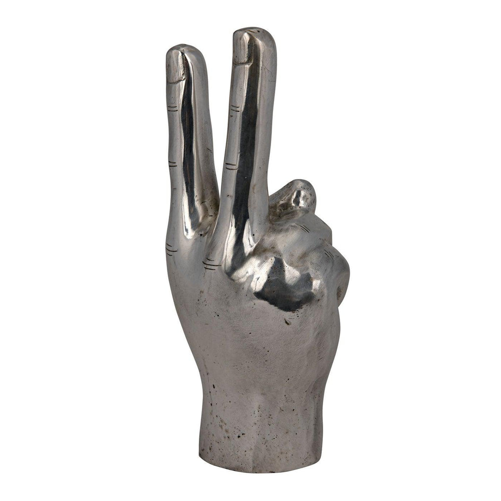 Peace Sign, Silver-Noir Furniture-Blue Hand Home