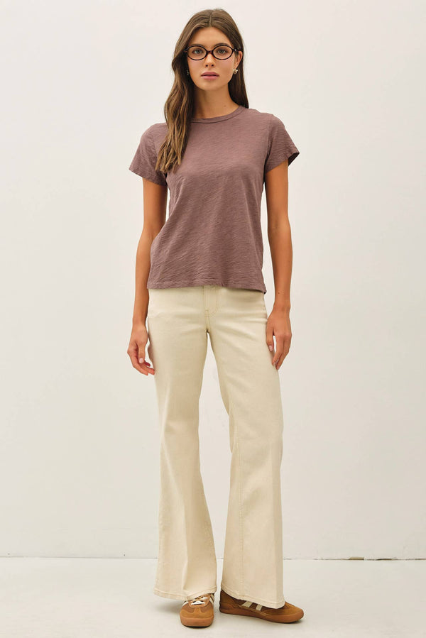 [NEW SHADE]GARMENT DYED COTTON SLUB TEE