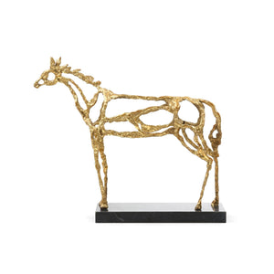 Arabian Horse Statue / Gold Leaf-Villa & House-Blue Hand Home