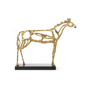 Arabian Horse Statue / Gold Leaf-Villa & House-Blue Hand Home