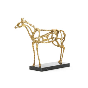 Arabian Horse Statue / Gold Leaf-Villa & House-Blue Hand Home