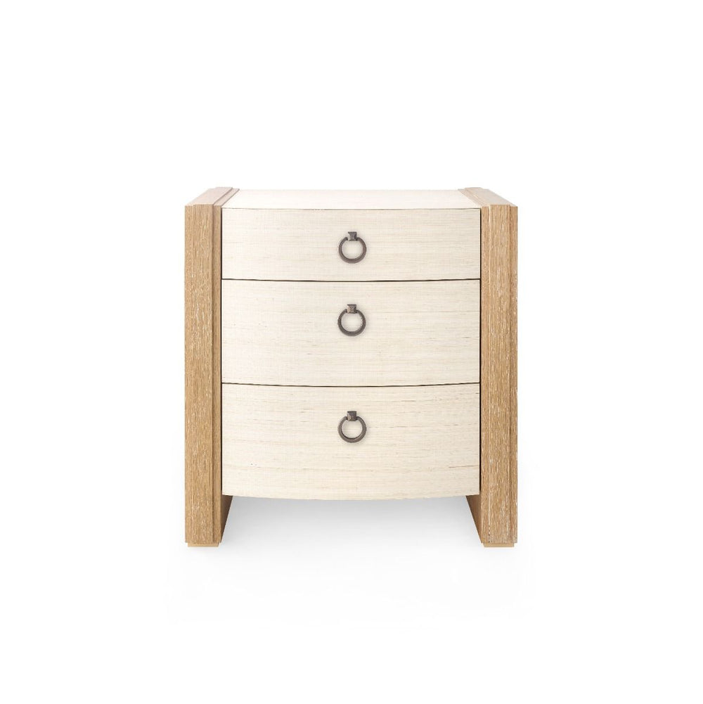 Albert 3-Drawer Side Table / Light Natural Shimmer-Villa & House-Blue Hand Home