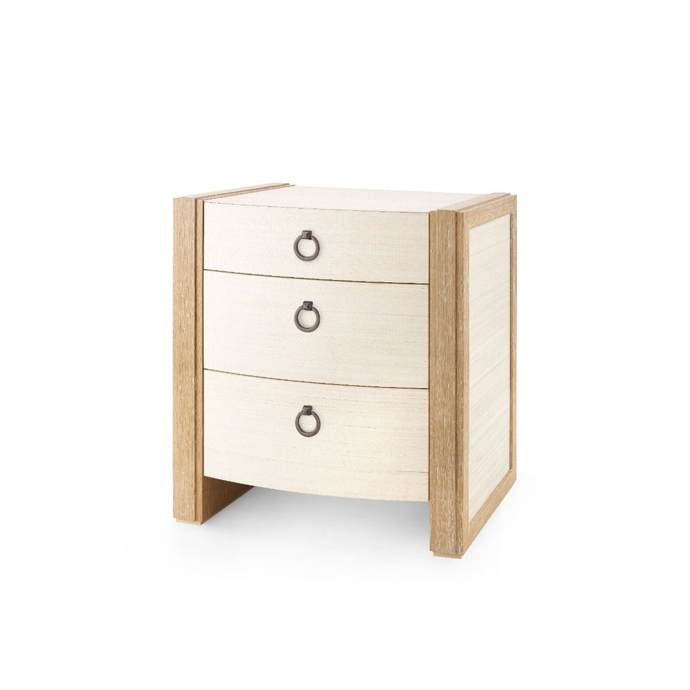 Albert 3-Drawer Side Table / Light Natural Shimmer-Villa & House-Blue Hand Home