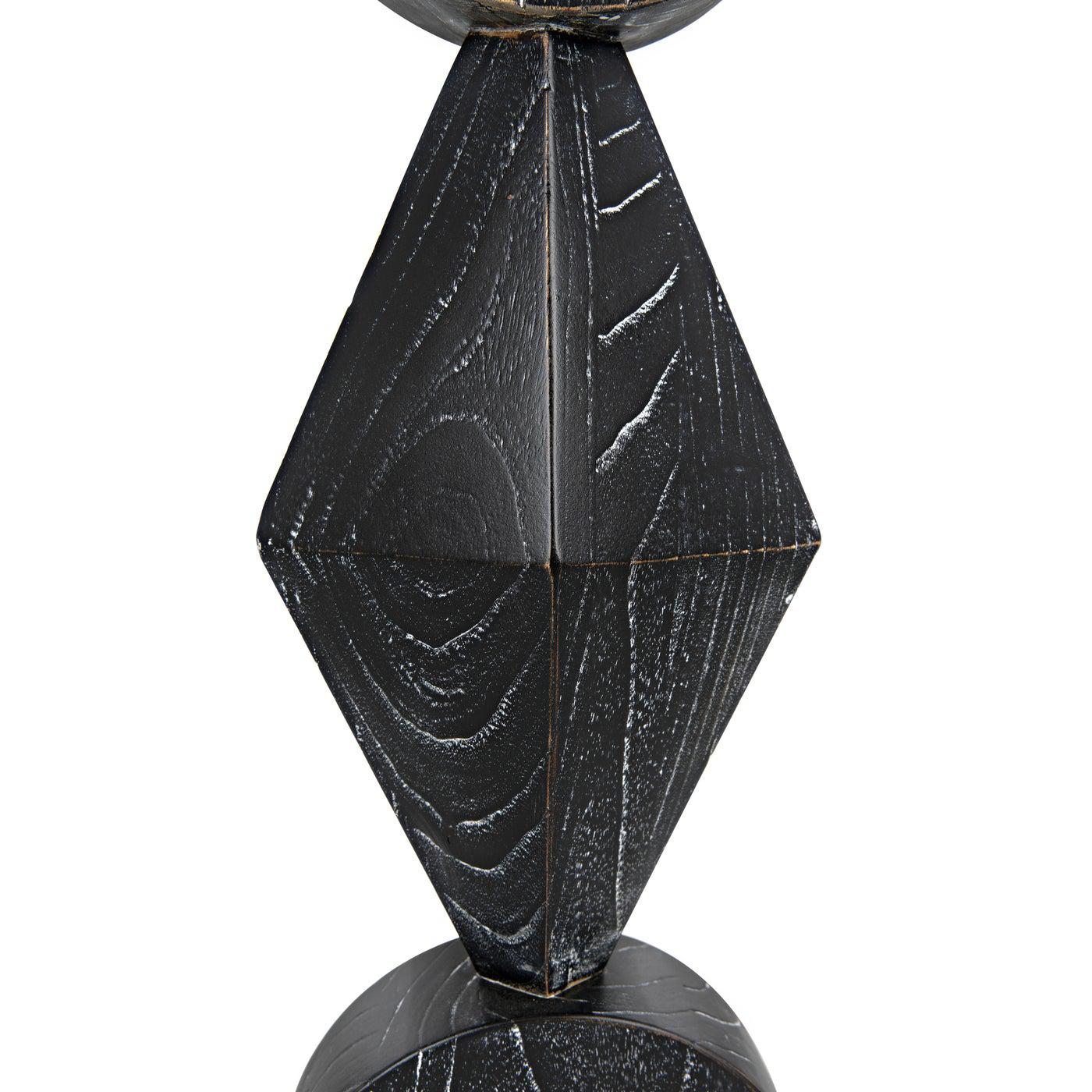 Totem Sculpture, Cinder Black-Noir Furniture-Blue Hand Home