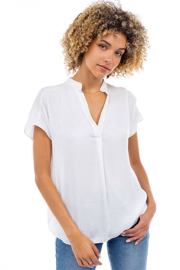 Drop Shoulder Regular Blouse - F-Blue Hand Home