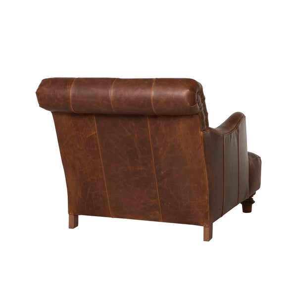 Acacia Chair Leather-Blue Hand Home