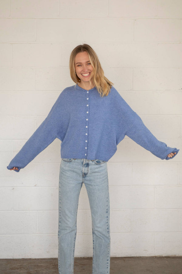 Dusty Blue Piper Cardigan-Blue Hand Home