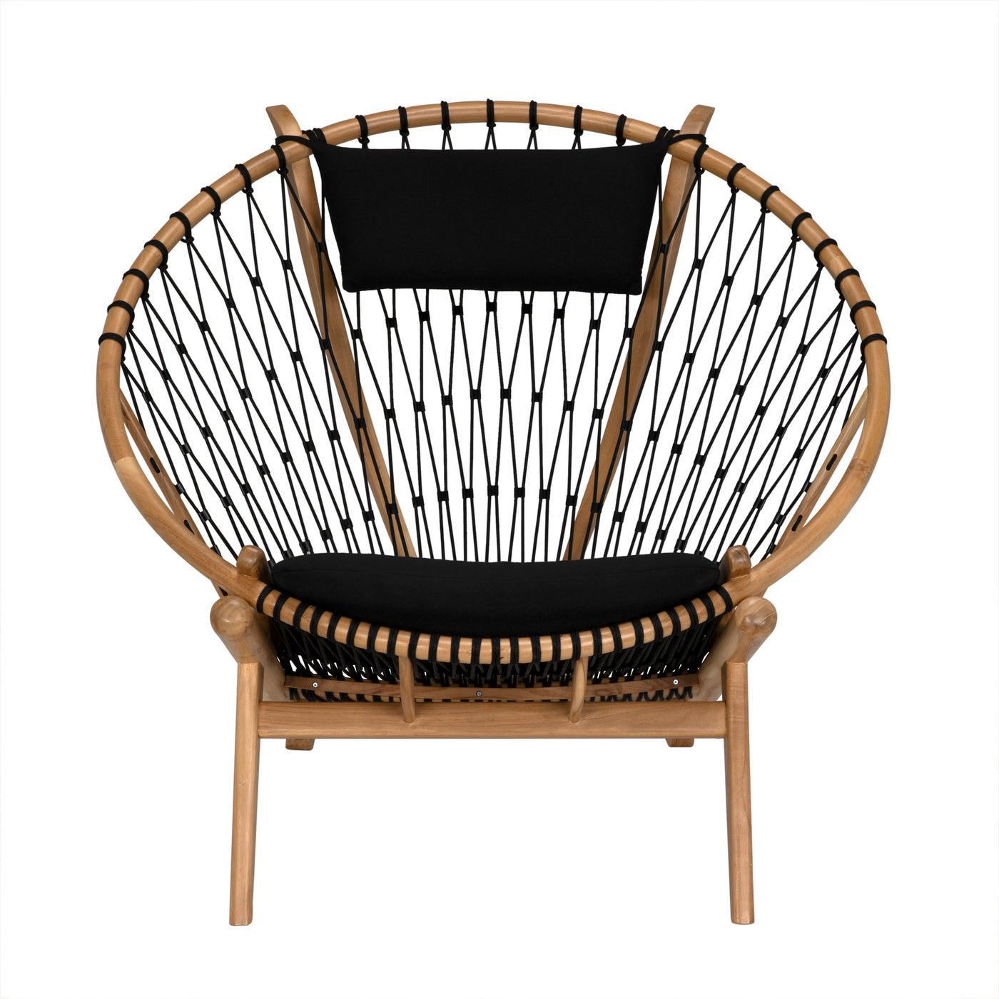 Mateo Chair, Bleached Teak-Noir Furniture-Blue Hand Home