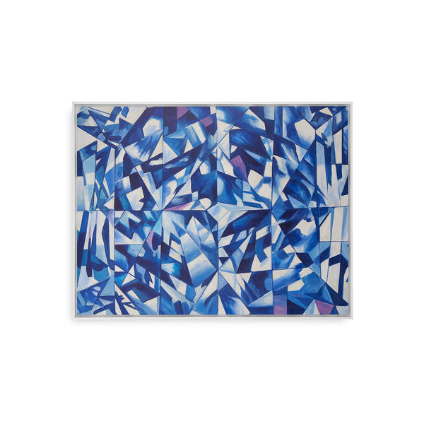Asha Framed Canvas, Blue