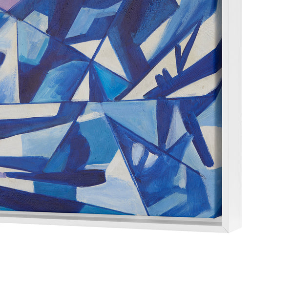 Asha Framed Canvas, Blue