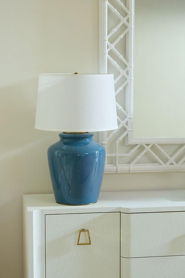 Aksel Lamp Without Shade-Blue Hand Home