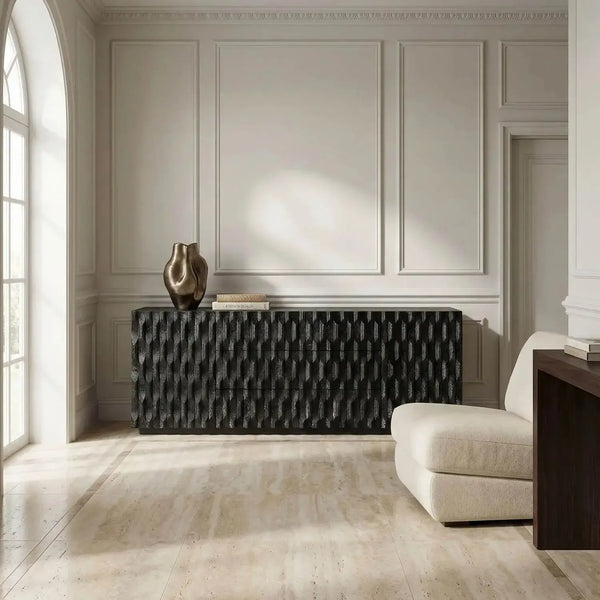 Alameda Sideboard, Large, Black Walnut-Noir Furniture-Blue Hand Home