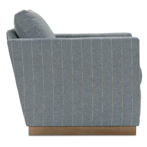 Allie Swivel - Indigo Kid-proof Stripe-Blue Hand Home