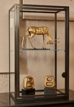 Antelope Straight Horn Statue / Gold Leaf-Villa & House-Blue Hand Home