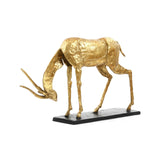 Antelope Straight Horn Statue / Gold Leaf-Villa & House-Blue Hand Home