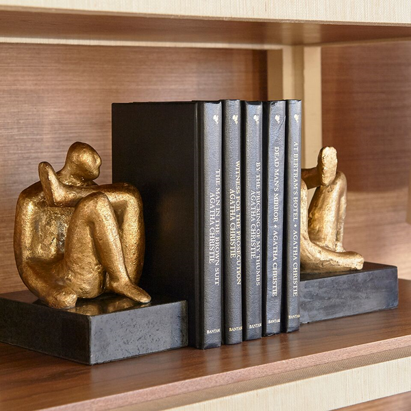 Amadeo Sitting Statue / Gold Leaf-Villa & House-Blue Hand Home