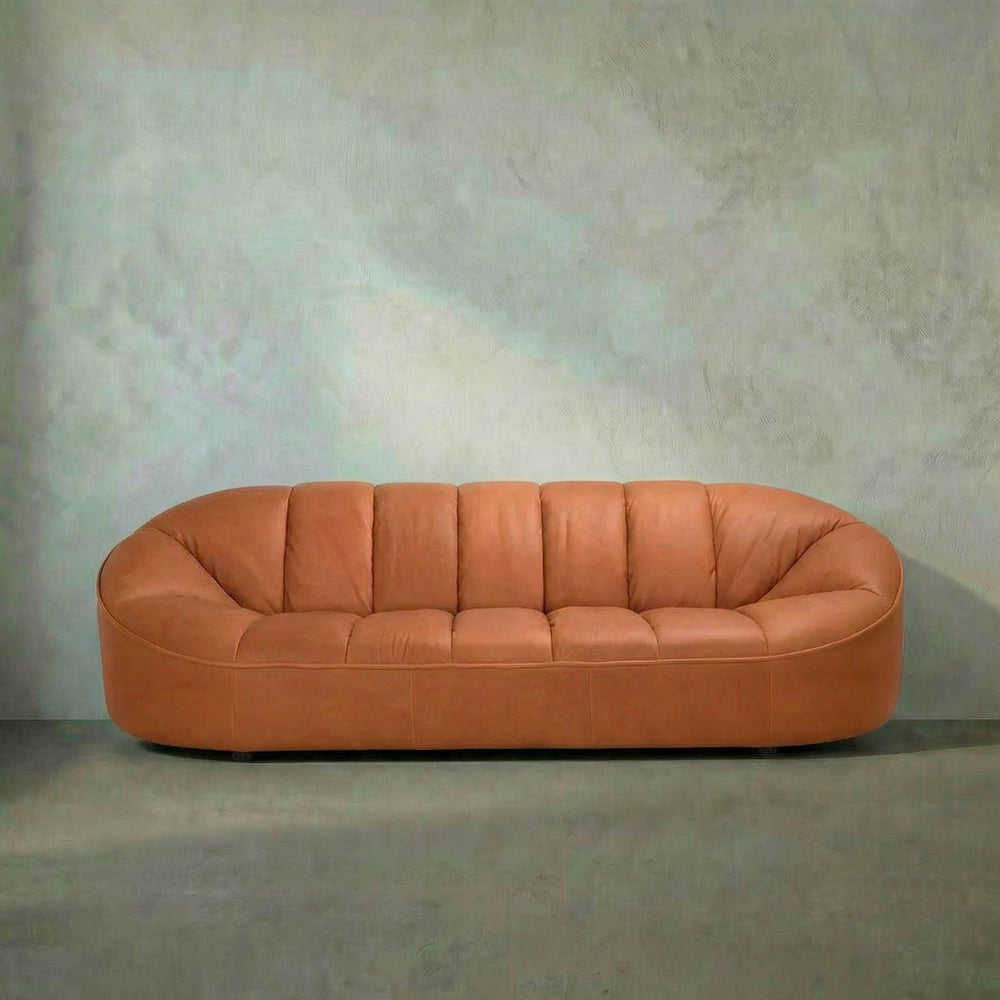 Amadeus Sofa, Roman Red Leather-Noir Furniture-Blue Hand Home