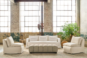 Anderson Modern Sofa: Generous Single Bench Seat, Rounded Arms, Versatile Comfort