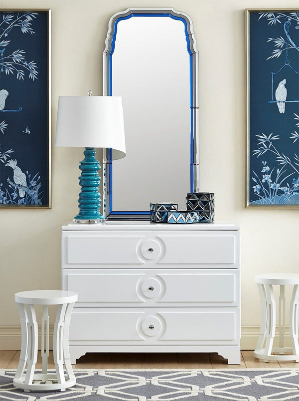 Anne Mirror / Sapphire Blue, Gray, and Clear-Villa & House-Blue Hand Home