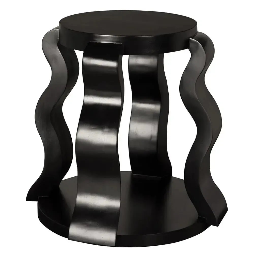 Anora Side Table in Hand-Rubbed Black Mahogany Finish-Noir Furniture-Blue Hand Home