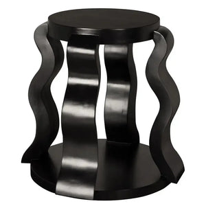 Anora Side Table in Hand-Rubbed Black Mahogany Finish-Noir Furniture-Blue Hand Home