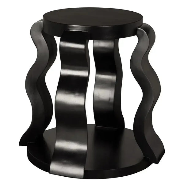 Anora Side Table in Hand-Rubbed Black Mahogany Finish-Noir Furniture-Blue Hand Home