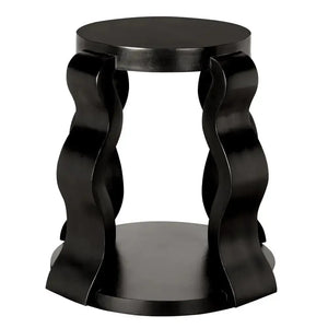 Anora Side Table in Hand-Rubbed Black Mahogany Finish-Noir Furniture-Blue Hand Home