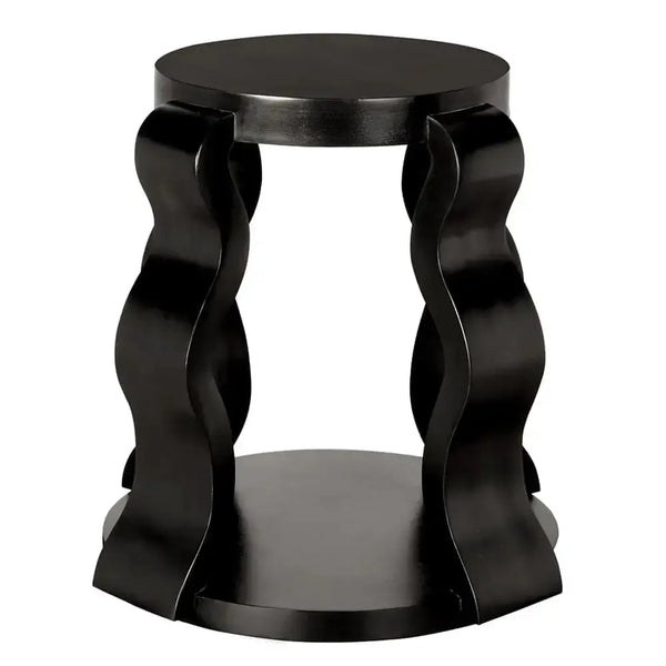 Anora Side Table in Hand-Rubbed Black Mahogany Finish-Noir Furniture-Blue Hand Home