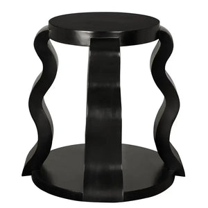 Anora Side Table in Hand-Rubbed Black Mahogany Finish-Noir Furniture-Blue Hand Home