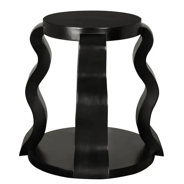 Anora Side Table in Hand-Rubbed Black Mahogany Finish-Noir Furniture-Blue Hand Home